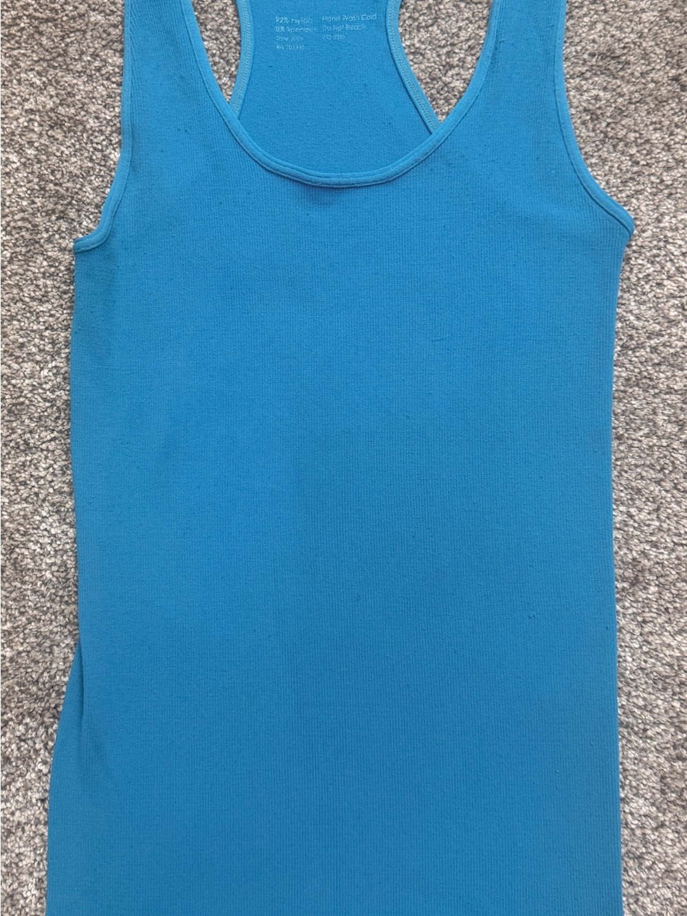 Charlotte Russe Bright Blue Ribbed Tank Top sz M/L